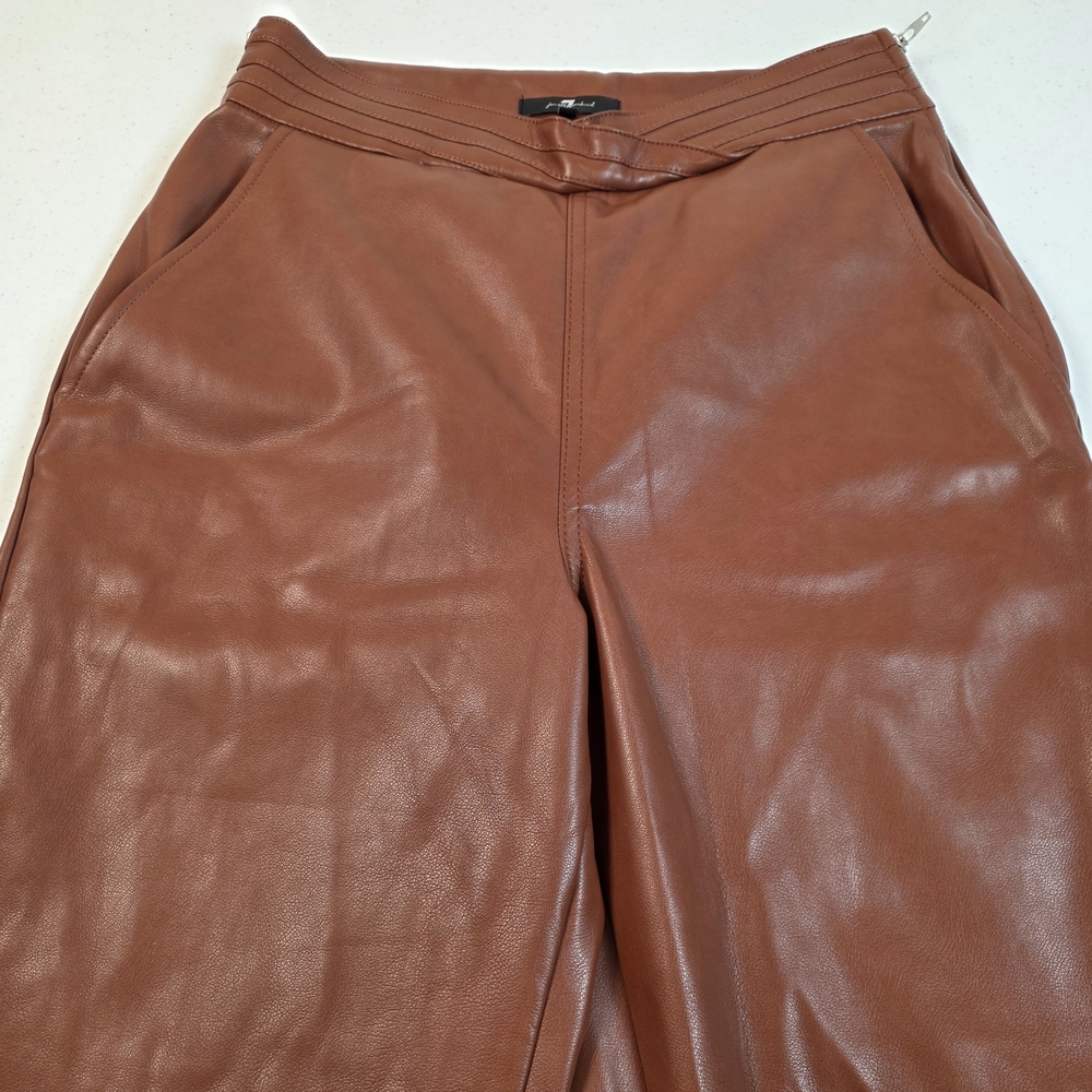 7 For All Mankind Vegan Faux Leather Pants Women’s M Brown